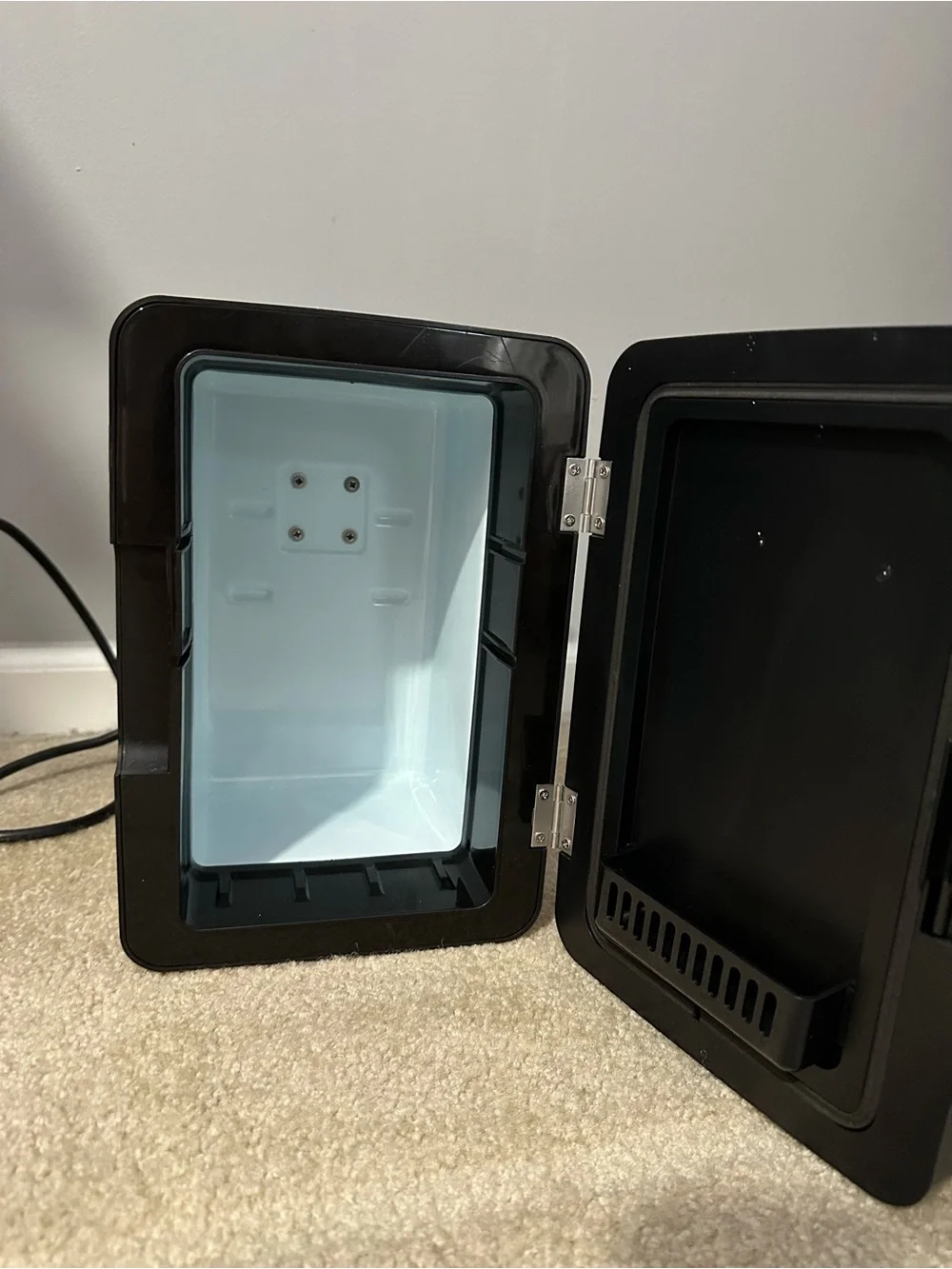 Skincare mini fridge
